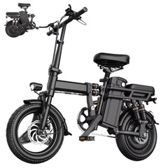 Electric Bike for Adults, Folding Electric Bike, 500W Peak Motor, Electric Bicycle with 14" Tire, 48V 20Ah/15Ah/10Ah Battery