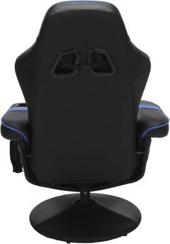 Blue 900 Gaming Recliner With Adjustable Leg Rest Cupholder-5