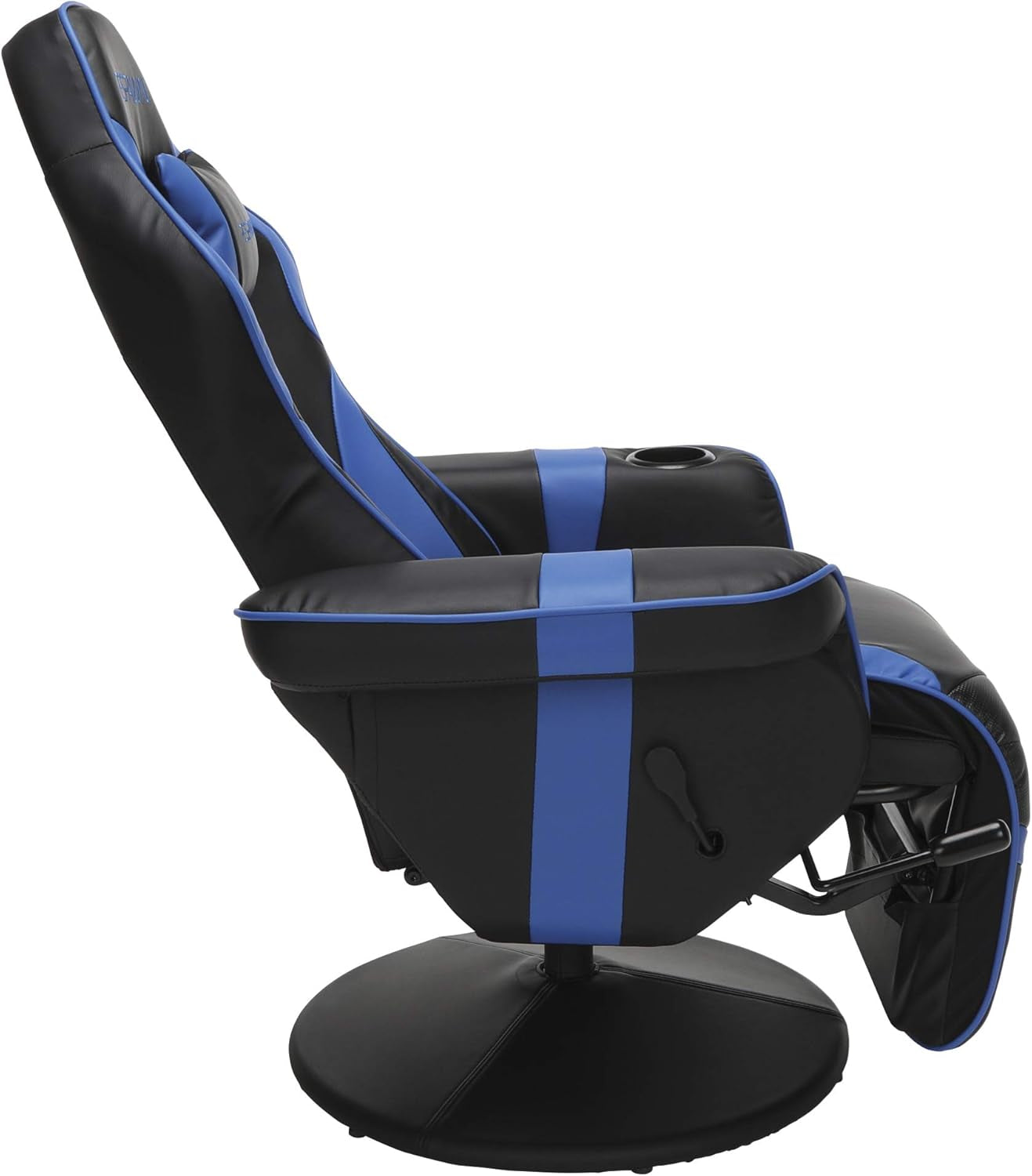 Blue 900 Gaming Recliner With Adjustable Leg Rest Cupholder-4