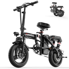 Mini Folding Electric Bike 48V 400W 30AH 14-Inch Electric City Bike Folding Electric Bicycle Cheap Adult Battery Powered Scooter