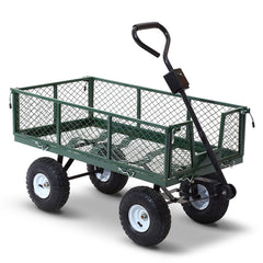 Gardeon Mesh Garden Steel Cart - Green-7