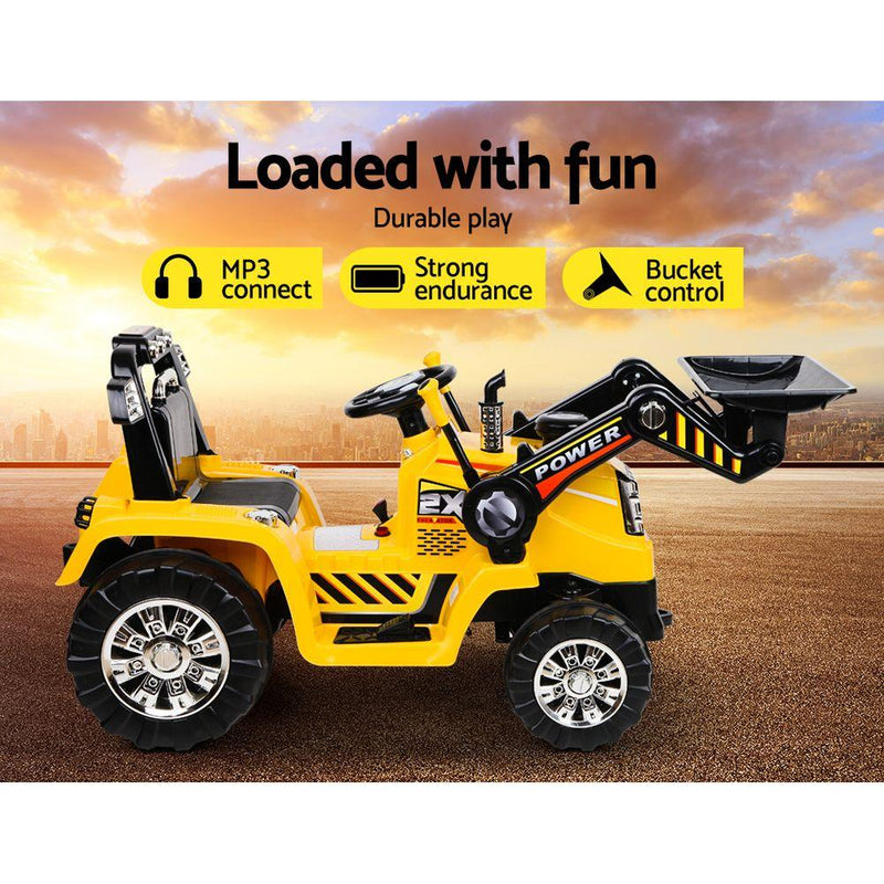 Rigo Kids Electric Ride On Car Bulldozer Digger Loader Remote 6V-2