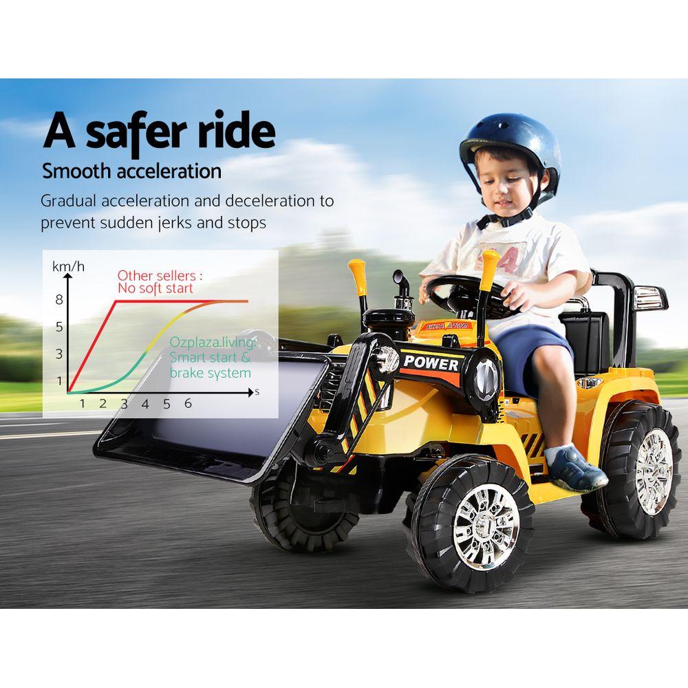 Rigo Kids Electric Ride On Car Bulldozer Digger Loader Remote 6V-4