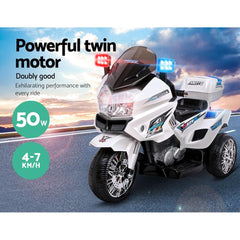 Rigo Kids Electric Ride On Patrol Police Car BMW-Inspired S1K 6V-2