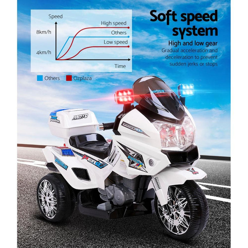 Rigo Kids Electric Ride On Patrol Police Car BMW-Inspired S1K 6V-3