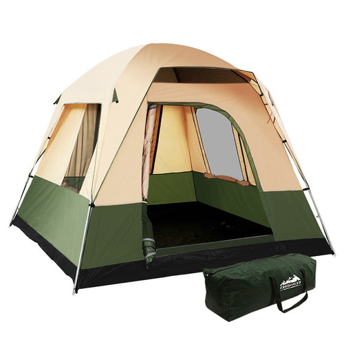 Weisshorn Family Camping Tent 4 Person Hiking Beach Tents Green-7