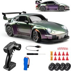 RC Drift Car, 1:24 Scale Remote Control Vehicle with LED Lights, 2.4Ghz 20KM/H 4-2