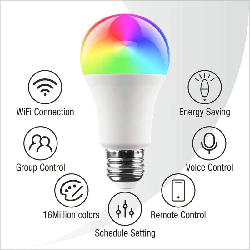 Smart Bulb E26 Wifi Light Compatible with Tuya Alexa Google Assistant-2