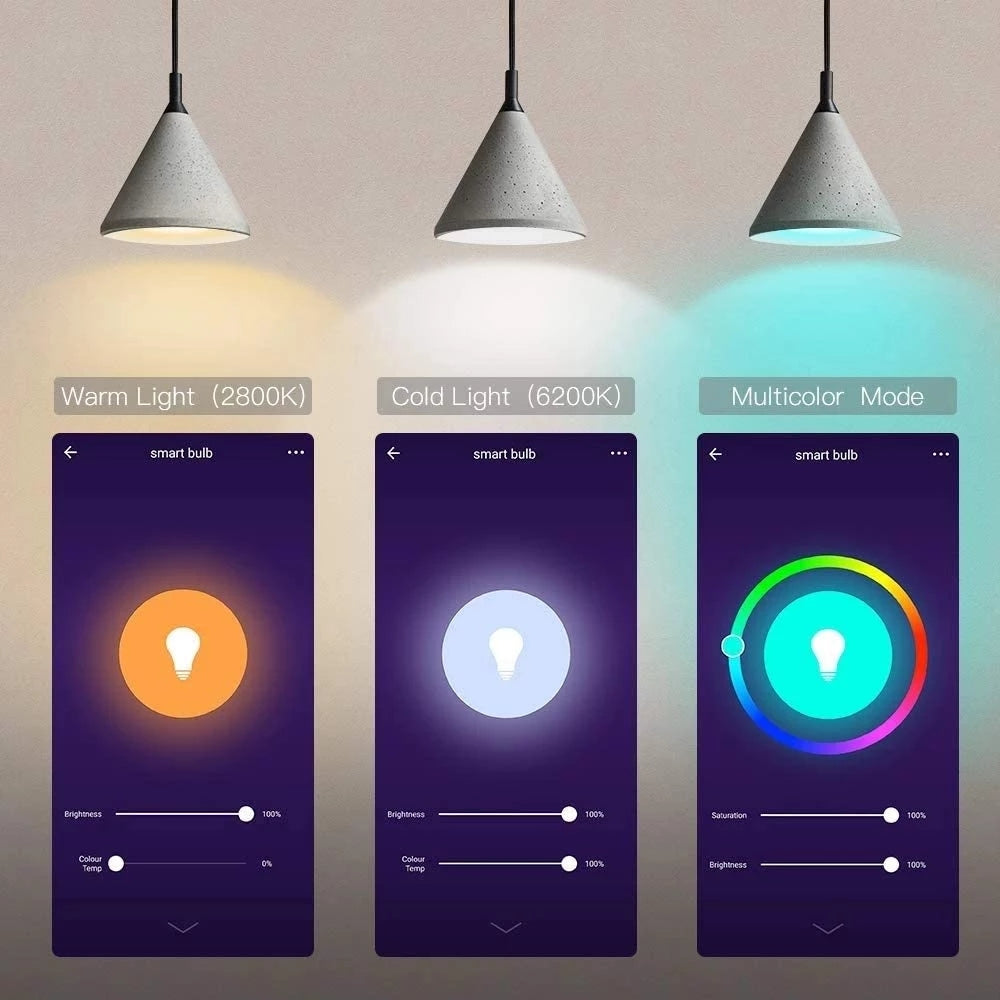 Smart Bulb E26 Wifi Light Compatible with Tuya Alexa Google Assistant-4