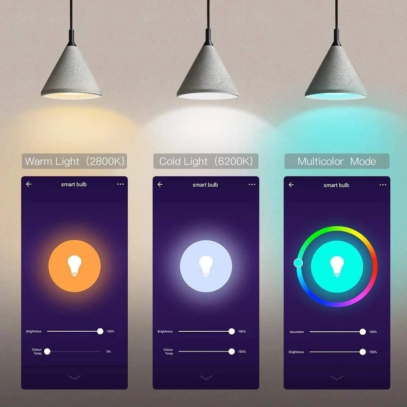 Smart Bulb E26 Wifi Light Compatible with Tuya Alexa Google Assistant-4