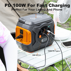 320W Portable Emergency Power Supply with Wireless Charger-2