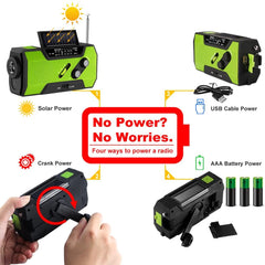 Emergency Hand Crank Radio Solar Radio Power Bank-2