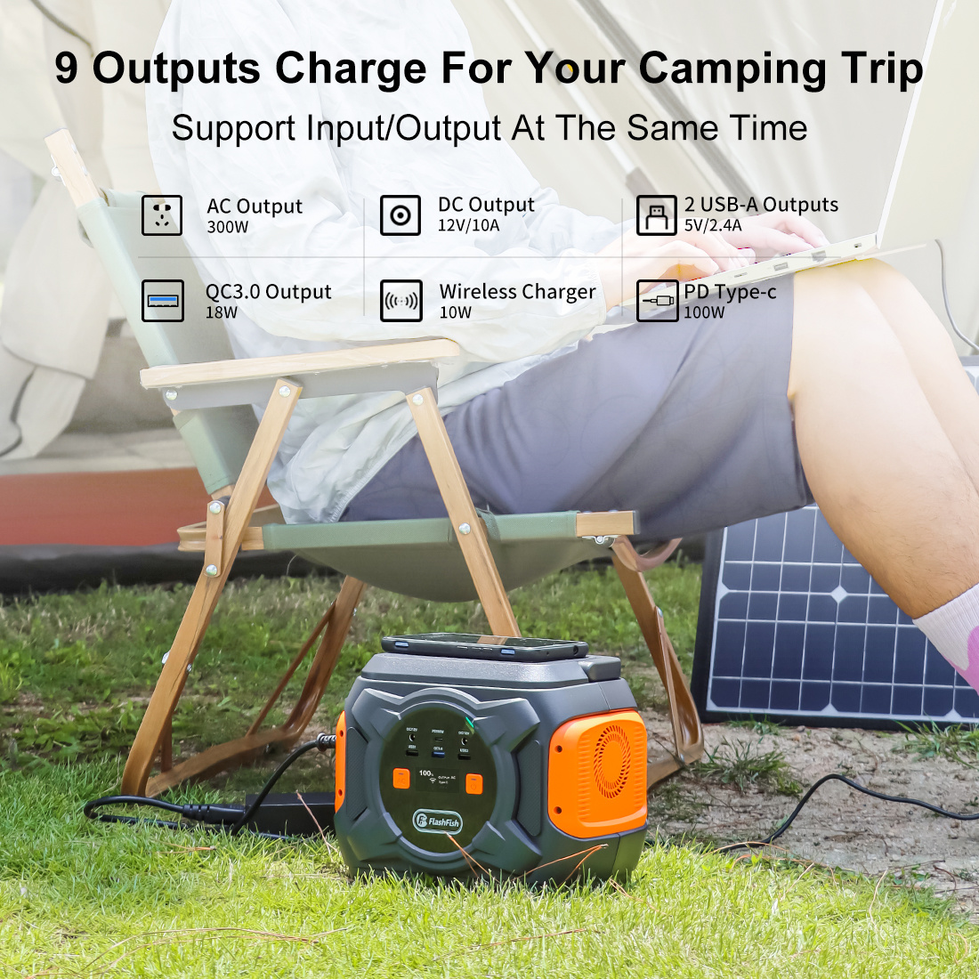 320W Portable Emergency Power Supply with Wireless Charger-6