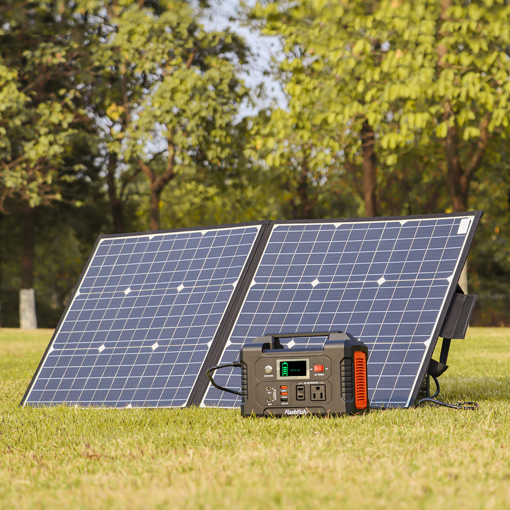 200W Portable Power Station with 50W 18V Portable Solar Panel-2