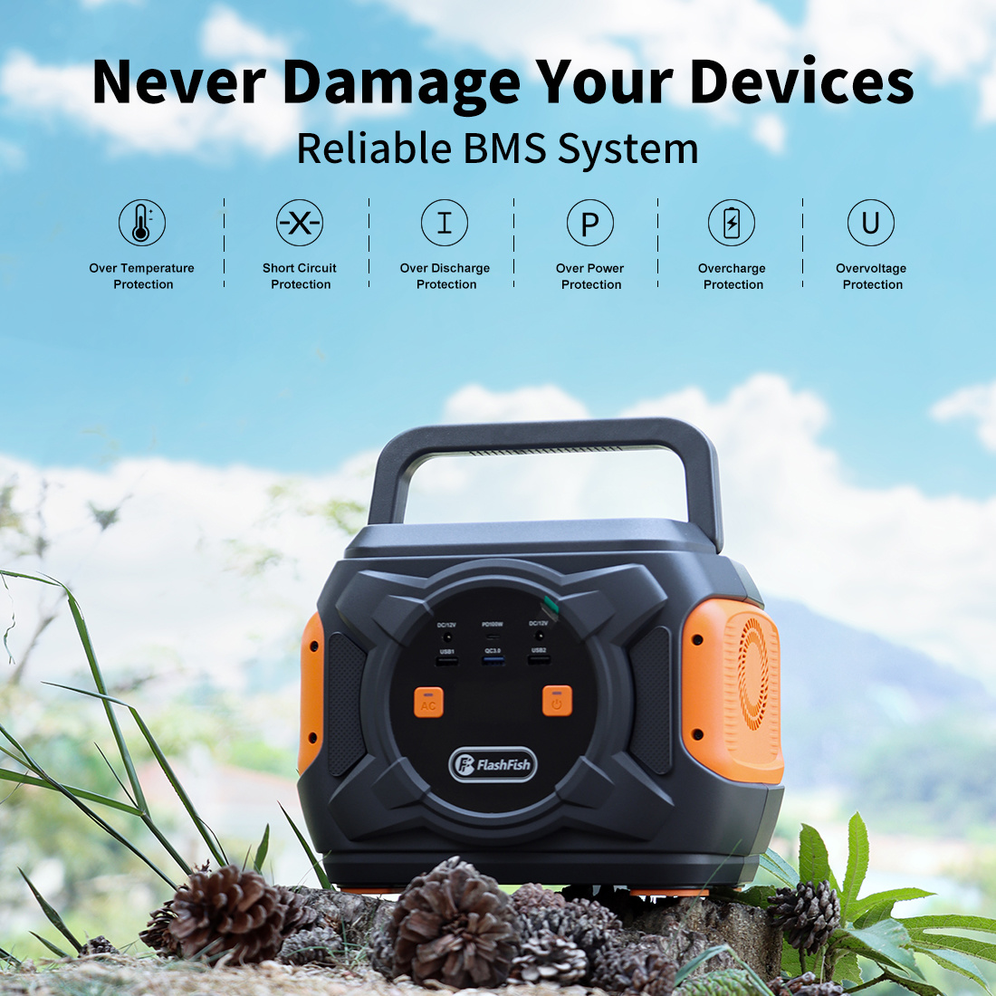 320W Portable Emergency Power Supply with Wireless Charger-5