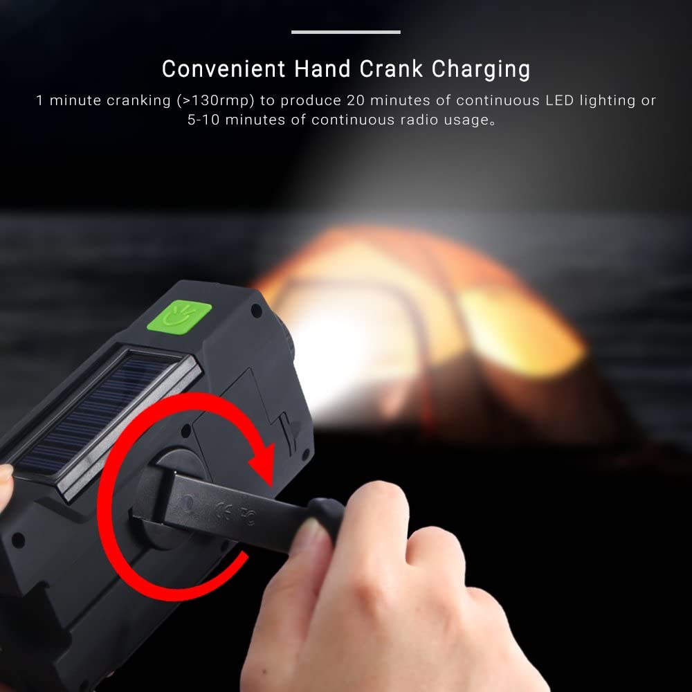Emergency Hand Crank Radio Solar Radio Power Bank-4