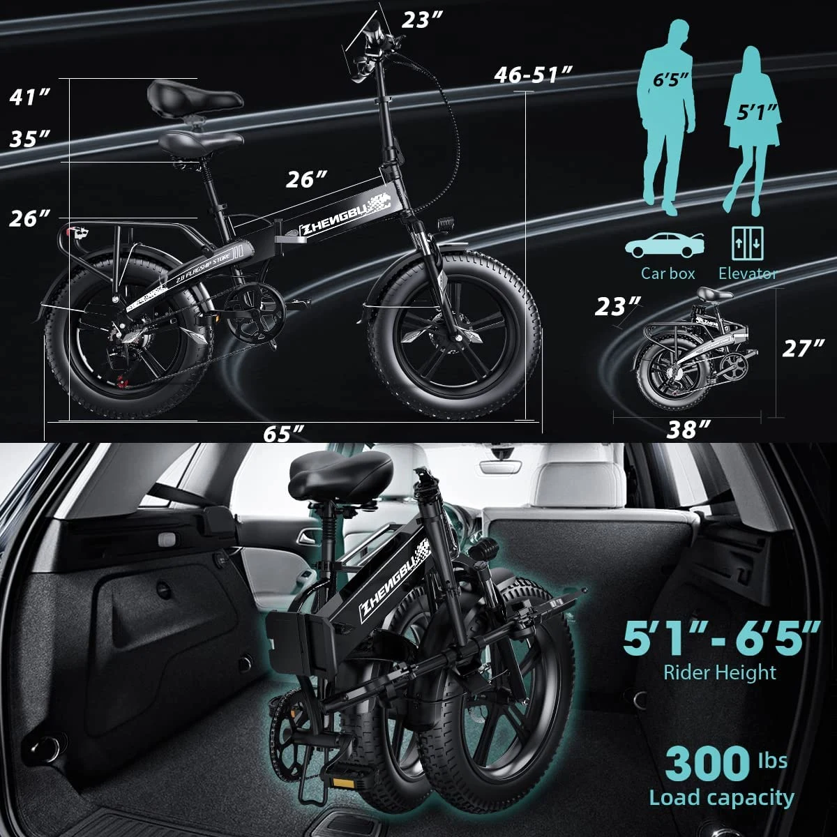 Electric Bike 750W Motor Fat Tire Ebike with Samsung 48V Battery-5