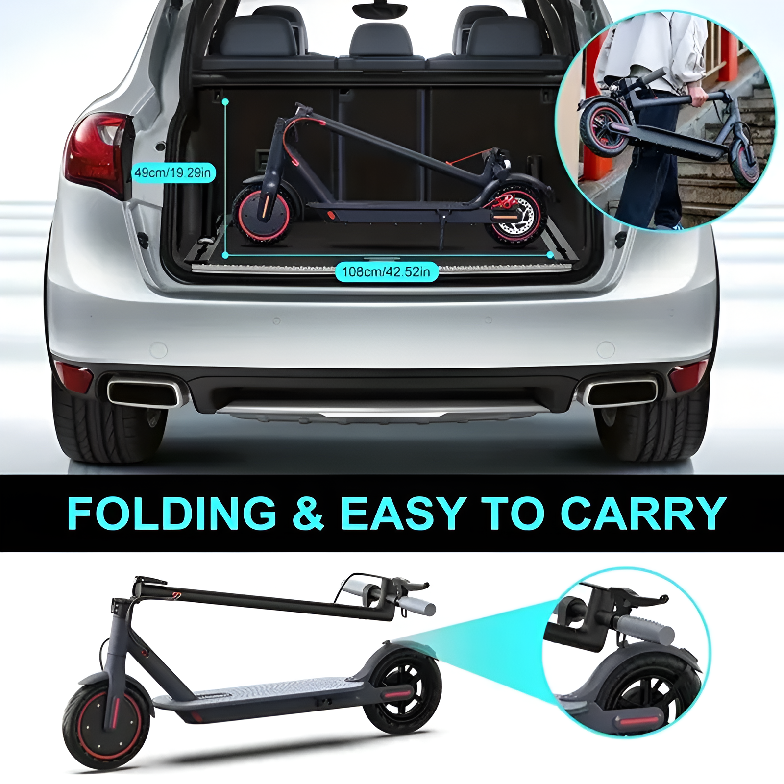 The Perfect 350W Electric Scooter for Commuting & School-5
